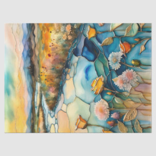 Golden Roos River Valley Sunrise II Tissuepapier