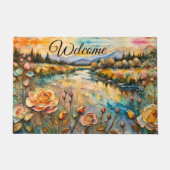 Golden Roos River Valley Sunrise Welkom Deurmat (Voorkant)