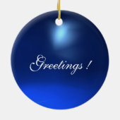 GOLDEN ROOS RUBY Blue Sapphire Keramisch Ornament (Achterkant)