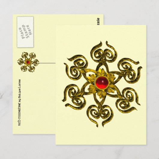 GOLDEN ROOS RUBY BRIEFKAART (Voorkant / Achterkant)