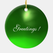 GOLDEN ROOS RUBY Green Emerald Keramisch Ornament (Achterkant)