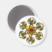 GOLDEN ROOS RUBY MAGNEET (Voorkant / Achterkant)