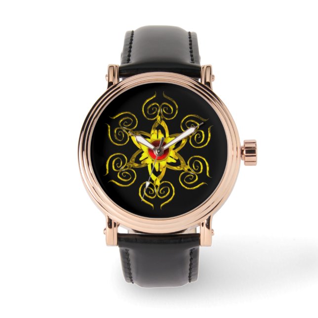 GOLDEN ROOS RUBY, White Horloge (Voorkant)