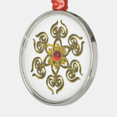 GOLDEN ROOS RUBY, wit Metalen Ornament (Links)