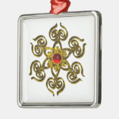 GOLDEN ROOS RUBY, wit Metalen Ornament (Links)