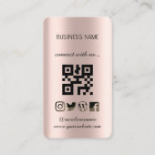 Golden roos - Sociale media QR Code Visitekaartje (Voorkant)