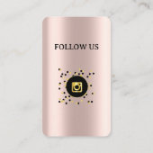 Golden roos - Sociale media QR Code Visitekaartje (Achterkant)