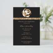 Golden Roos Vrijgezellenfeest Invite Kaart (Staand voorkant)