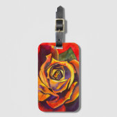 Golden Roos waterverf Bagagelabel (Voorkant (verticaal))