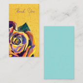 Golden Roos waterverf Notitiekaartje (Voorkant / Achterkant)