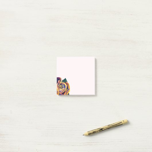 Golden Roos waterverf Post-it® Notes (Op bureau)