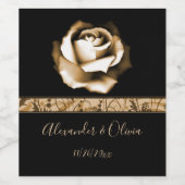 Golden Roos Weddenschap Wijn Label Wijn Etiket (Enkel label)