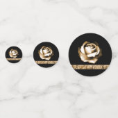 Golden Roos Wedding Shower Table Confetti (Achterkanten)