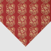 Golden Rooster 2017 Red Tissue Paper Tissuepapier (Detail)