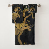 Golden Rooster Bird Japans Classic Antiek Bad Handdoek (Insitu)