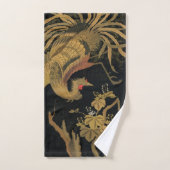 Golden Rooster Bird Japans Classic Antiek Bad Handdoek (Handdoek)
