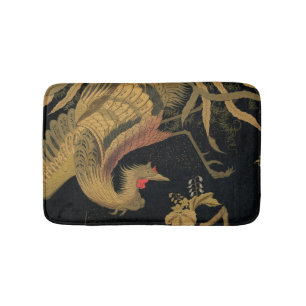 Golden Rooster Bird Japans Classic Antiek Badmat