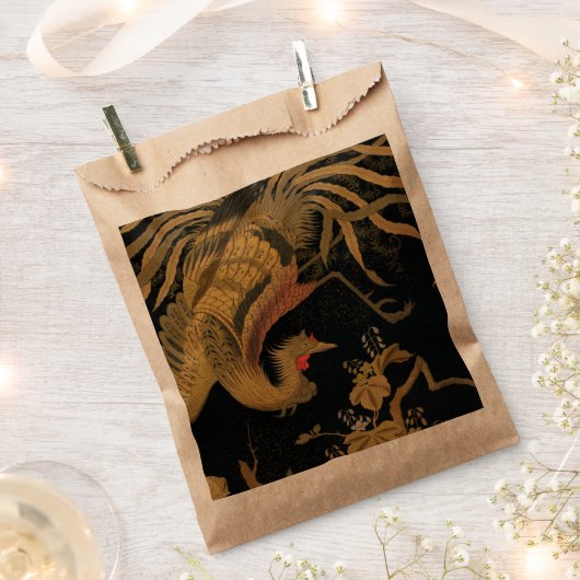 Golden Rooster Bird Japans Classic Antiek Bedankzakje (Geknipt)