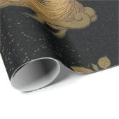 Golden Rooster Bird Japans Classic Antiek Cadeaupapier (Rol Hoek)