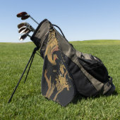 Golden Rooster Bird Japans Classic Antiek Golfhanddoek (Groen)