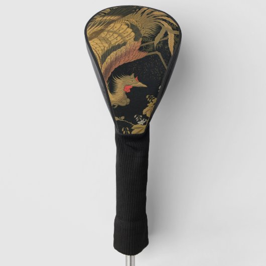 Golden Rooster Bird Japans Classic Antiek Golfheadcover (Voorkant)