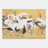 Golden Rooster Bird Japans Classic Antiek Inpakpapier Vel (Voorkant 2)