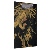 Golden Rooster Bird Japans Classic Antiek Klembord (Rechts)