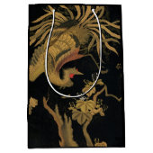 Golden Rooster Bird Japans Classic Antiek Medium Cadeauzakje (Voorkant)