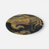 Golden Rooster Bird Japans Classic Antiek Papieren Bordje (Gekanteld)