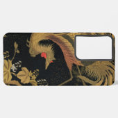 Golden Rooster Bird Japans Classic Antiek Samsung Galaxy Hoesje (Linkerkant)