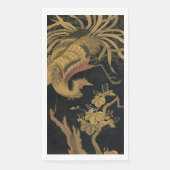 Golden Rooster Bird Japans Classic Antiek Servet (Voorkant)