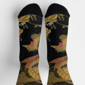 Golden Rooster Bird Japans Classic Antiek Sokken (Top)