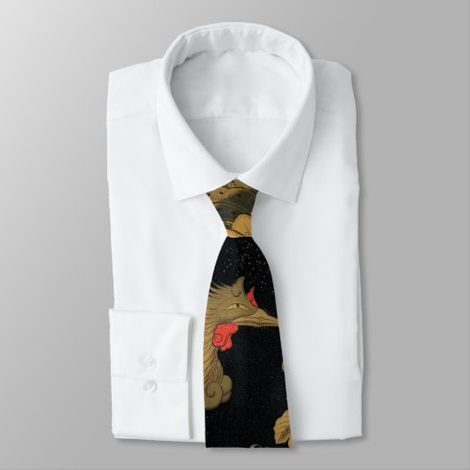 Golden Rooster Bird Japans Classic Antiek Stropdas (Gebonden)