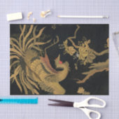 Golden Rooster Bird Japans Classic Antiek Tissuepapier (Craft)