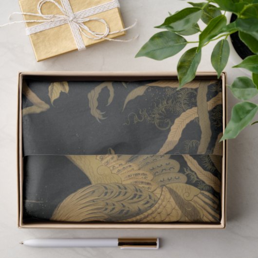 Golden Rooster Bird Japans Classic Antiek Tissuepapier (Geschenk)