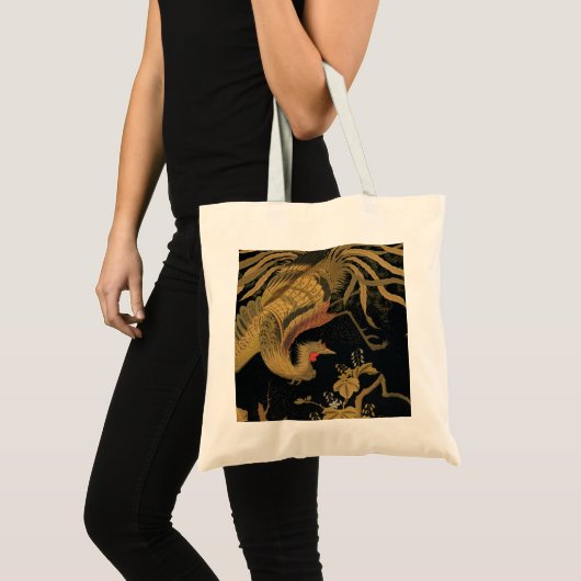 Golden Rooster Bird Japans Classic Antiek Tote Bag (Voorkant (product))