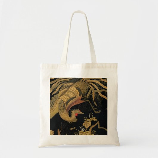 Golden Rooster Bird Japans Classic Antiek Tote Bag (Voorkant)