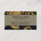 Golden Rooster Bird Japans Classic Antiek Visitekaartje (Achterkant)