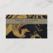 Golden Rooster Bird Japans Classic Antiek Visitekaartje (Voorkant)