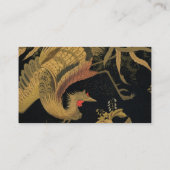 Golden Rooster Bird Japans Classic Antiek Visitekaartje (Achterkant)
