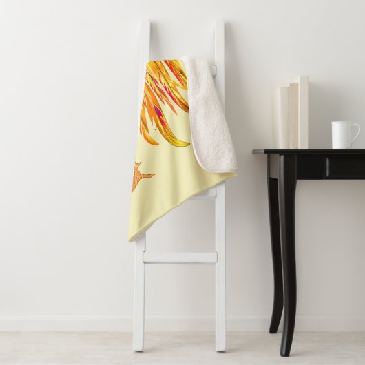 Golden Rooster Chicken Boerderij Animal Bird Art Sherpa Deken (In situ)