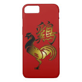 Golden Rooster Chinees ideogram Zodiac Verjaardag Case-Mate iPhone Case (Achterkant)