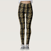 Golden Rooster Jaar 2017 S Papercut zwart leggings (Voorkant)