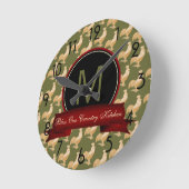 Golden Rooster Pattern Ronde Klok (Hoek)