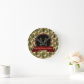 Golden Rooster Pattern Ronde Klok (Huis)