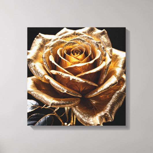 Golden Rose Canvas Afdruk (Voorkant)
