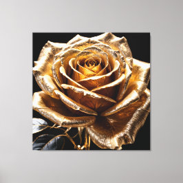 Golden Rose Canvas Afdruk