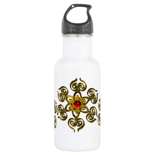 GOLDEN ROSE ROBIJN,Wit Waterfles (Voorkant)
