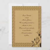 Golden Rosebuds Floral Wedding Save the Date Kaart (Voorkant)