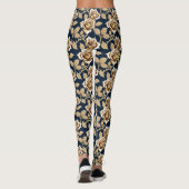 Golden Roses With A Metallic Finish Leggings (Achterkant)